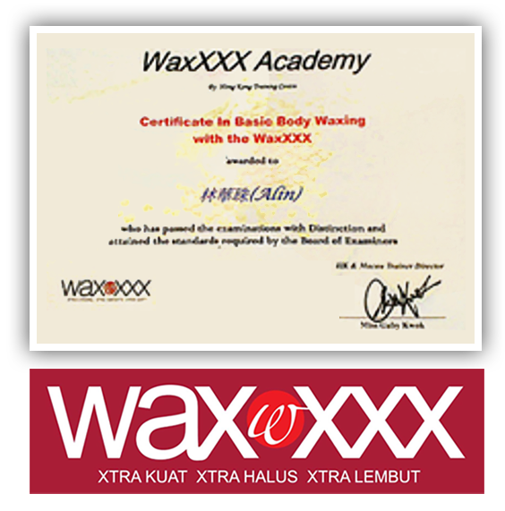 Alin專業除毛工作室國際專業培訓證書 - 新加坡香港聯合培訓認證